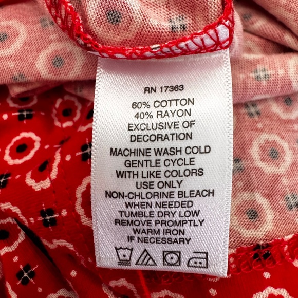 Ellen Tracy 2 Piece Pajama Set XL Red Black Button Down Long Sleeve Stretchy NWT - Picture 10 of 12